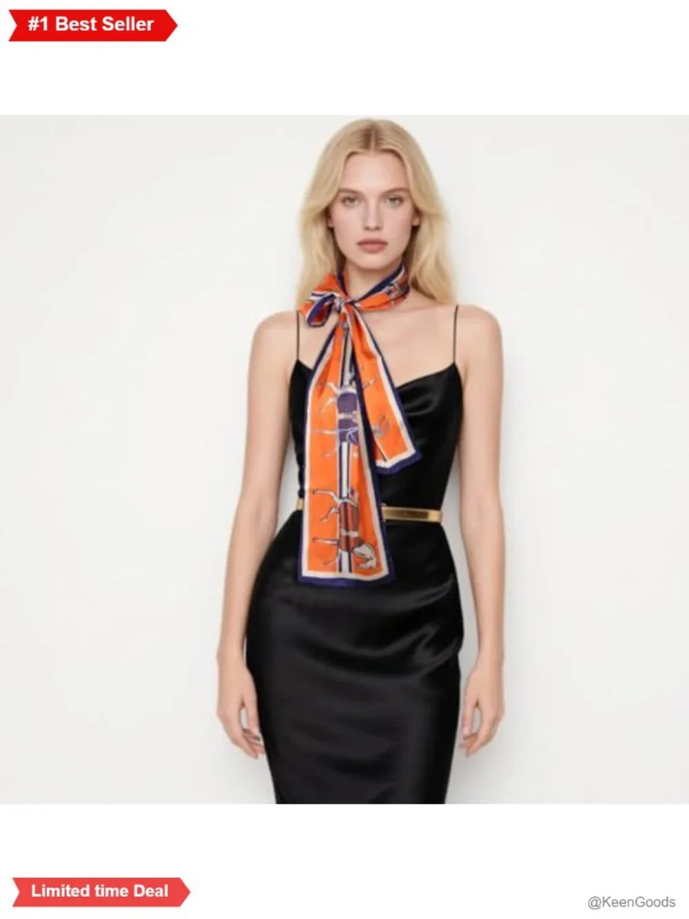 Silk Feel Polyester Satin Scarf Head Wrap Hair Band Neckerchief 7x59